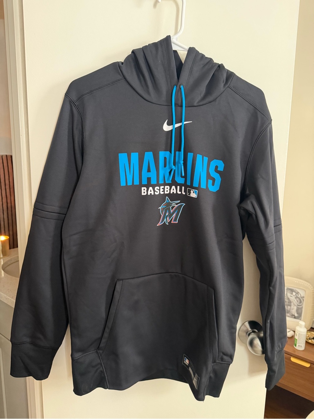 Nike Miami Marlins Black Thermafit Hoodie - Men
